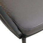 Urbane Modern Stylish Dining Chair with Leather Seat and Wicker Back for Dining Room & Kitchen