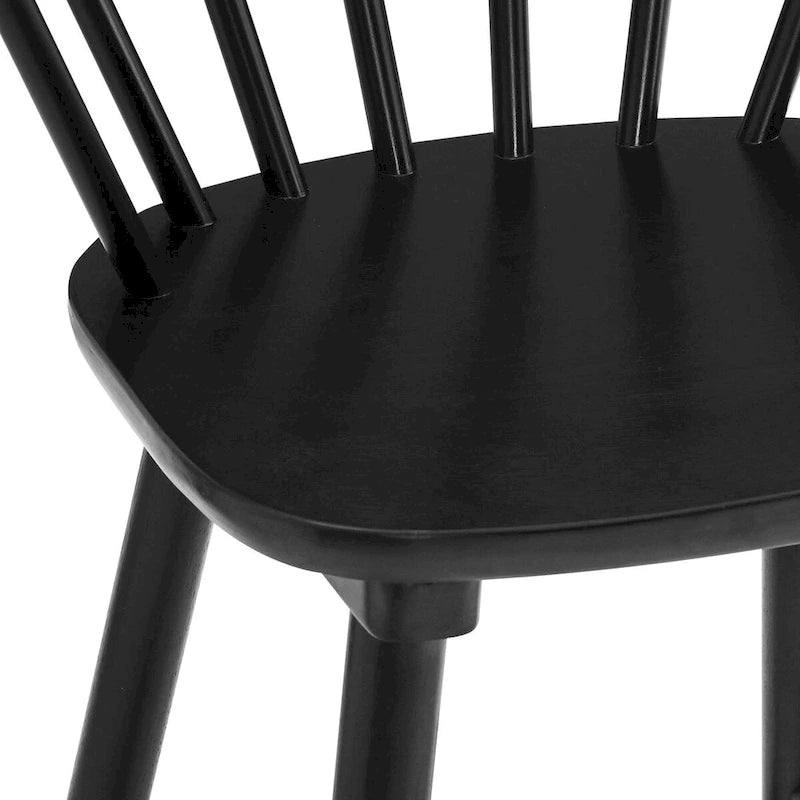 Modern Kitchen Wooden Spindle Back Armless Set of 4 Dining Chairs