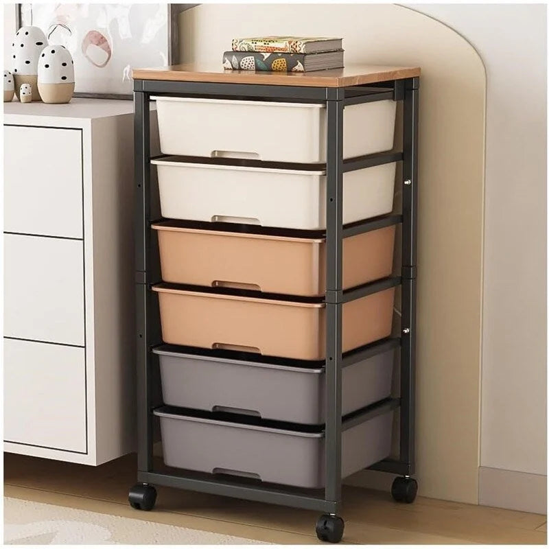 Rolling Storage Cart with 6 Drawers - 12.99  D x 16.3  W x 34.4  H