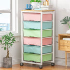 Rolling Storage Cart with 6 Drawers - 12.99  D x 16.3  W x 34.4  H