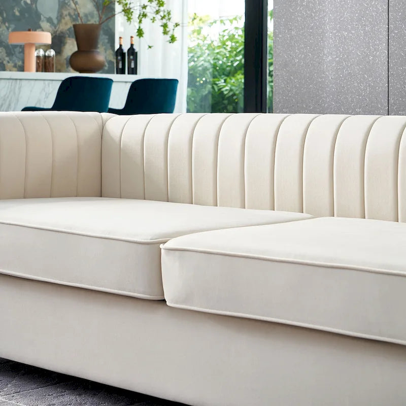 Contemporary Velvet Sofa Couch for Living Room