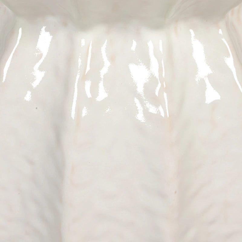 Elegant Sculpted Stoneware Stool - 15.3  L x 15.3  W x 19.8  H