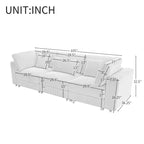 105   3 Seater Sofa with Removable Back Cushions and 5 Pillows