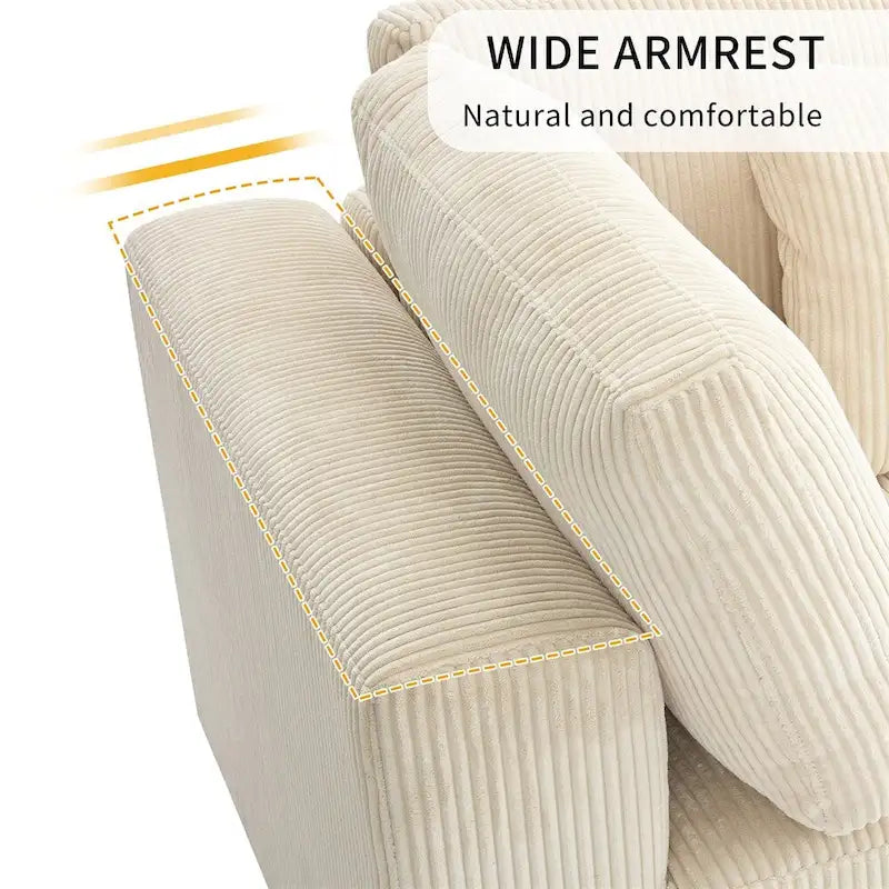 105   3 Seater Sofa with Removable Back Cushions and 5 Pillows