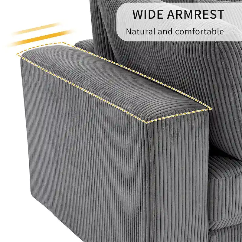 105   3 Seater Sofa with Removable Back Cushions and 5 Pillows