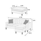 Poundex 3-Pcs Sectional Set