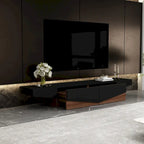 Black&White color scheme TV Cabinet,Entertainment center with 2Drawers - 78.7  W