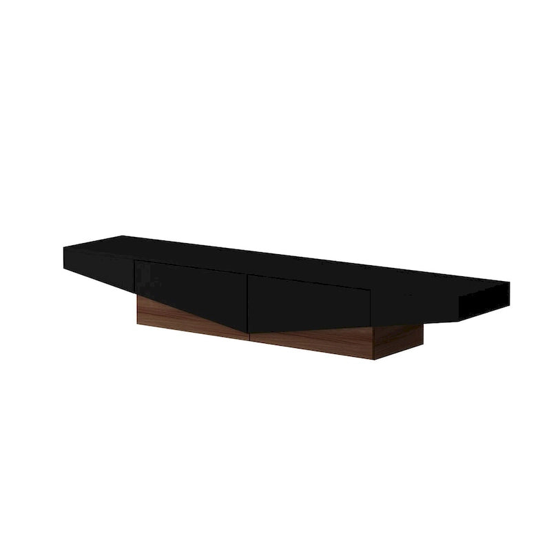 Black&White color scheme TV Cabinet,Entertainment center with 2Drawers - 78.7  W