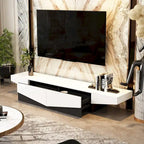 Black&White color scheme TV Cabinet,Entertainment center with 2Drawers - 78.7  W