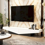 Black&White color scheme TV Cabinet,Entertainment center with 2Drawers - 78.7  W