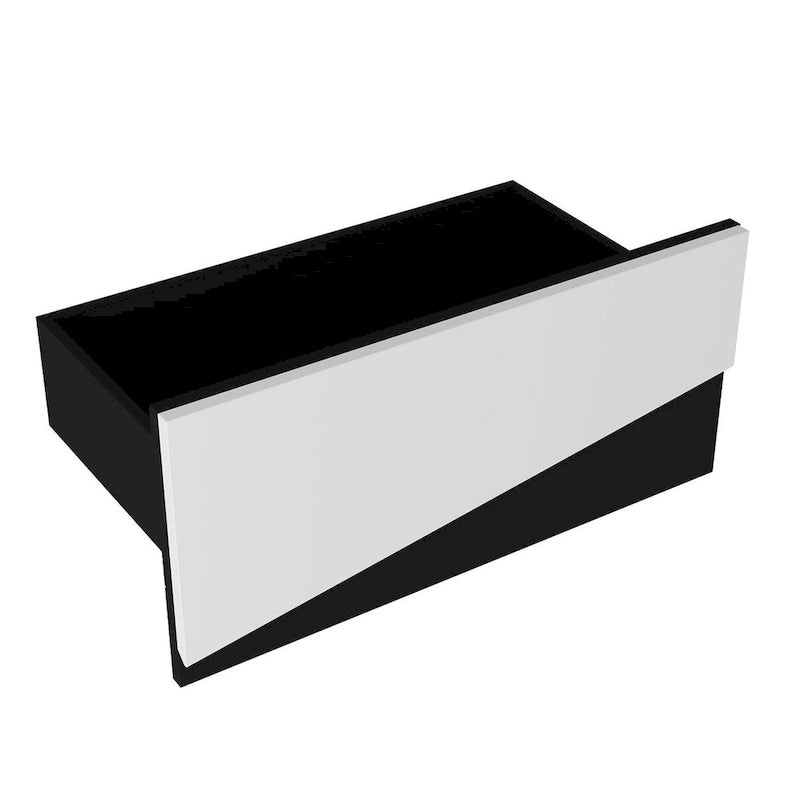 Black&White color scheme TV Cabinet,Entertainment center with 2Drawers - 78.7  W