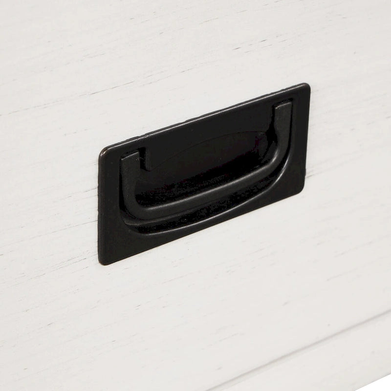 36   Farmhouse Pine Wood Console Table Entry Sofa Table with 4 Drawers & 1 Storage Shelf