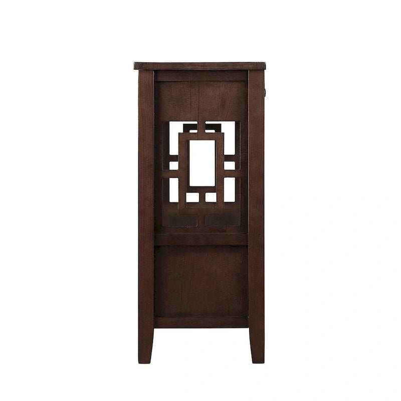 36   Farmhouse Pine Wood Console Table Entry Sofa Table with 4 Drawers & 1 Storage Shelf