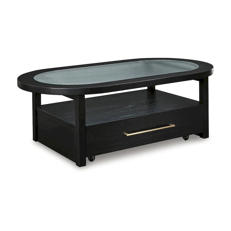 Signature Design by Ashley Winbardi Black/Gray Coffee Table - 52   W x 28   D x 18.25   H