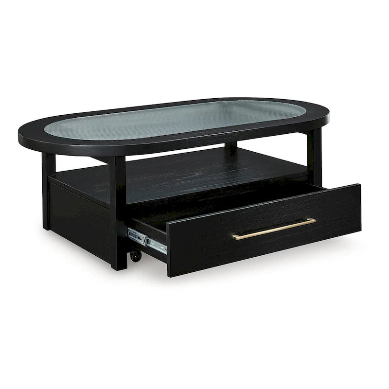 Signature Design by Ashley Winbardi Black/Gray Coffee Table - 52   W x 28   D x 18.25   H