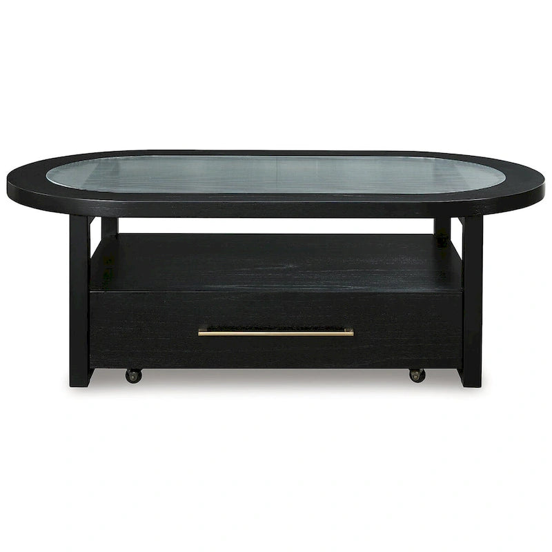 Signature Design by Ashley Winbardi Black/Gray Coffee Table - 52   W x 28   D x 18.25   H