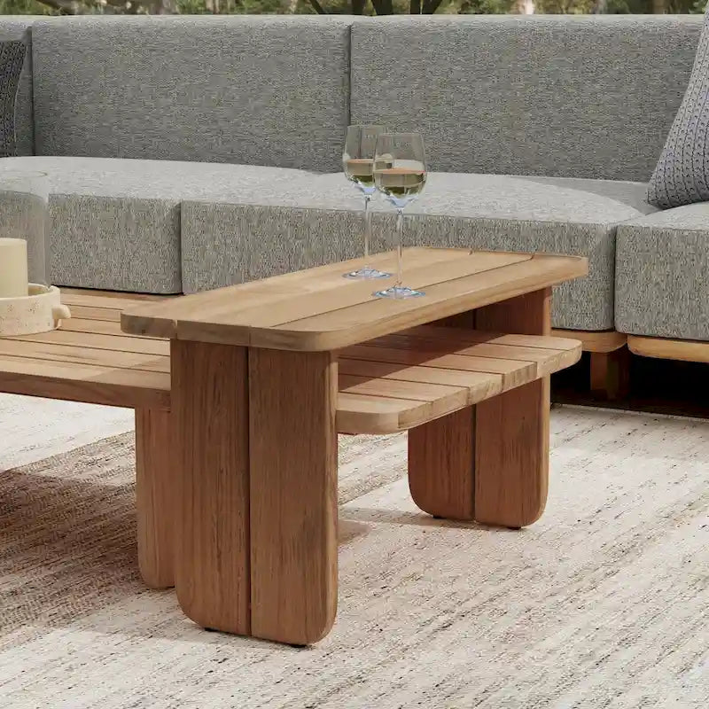 Classic Home Hudson 31   Teak Wood Outdoor Coffee Table