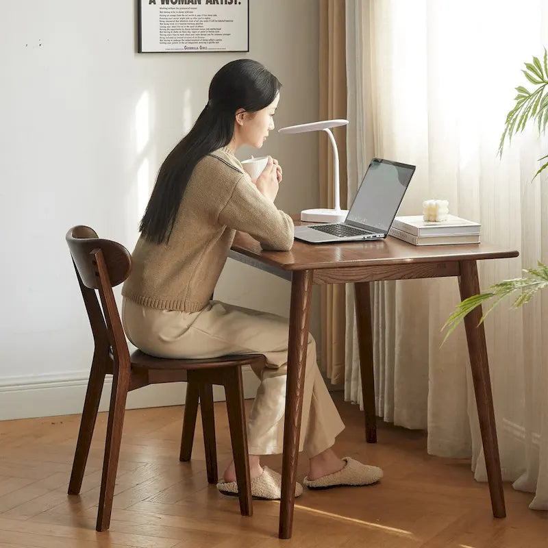 Dining chair wooden FAS grade natural wood solid chair table chair wooden living room chair simple and natural 46.5 * 54 * 80cm