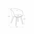 Flam Set of 2 Dinning Chair with Beech Wood Legs