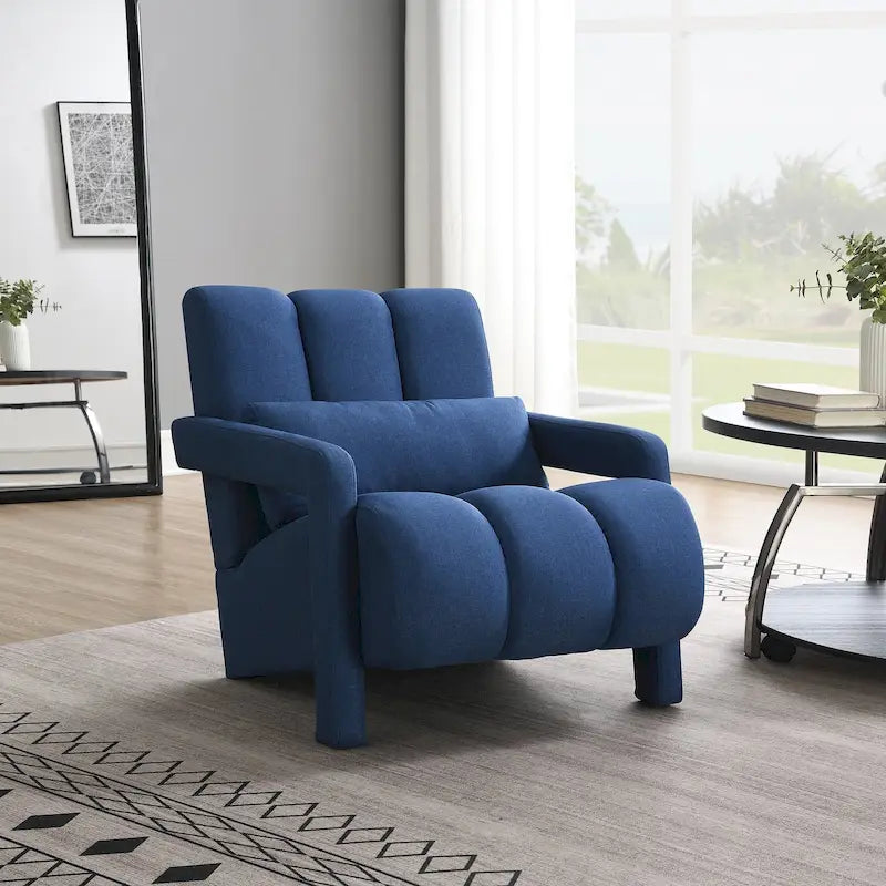 28  H Modern Upholstered Accent Chair with a Pillow
