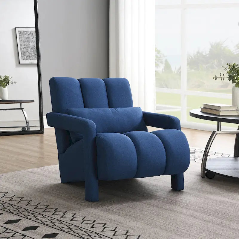 28  H Modern Upholstered Accent Chair with a Pillow