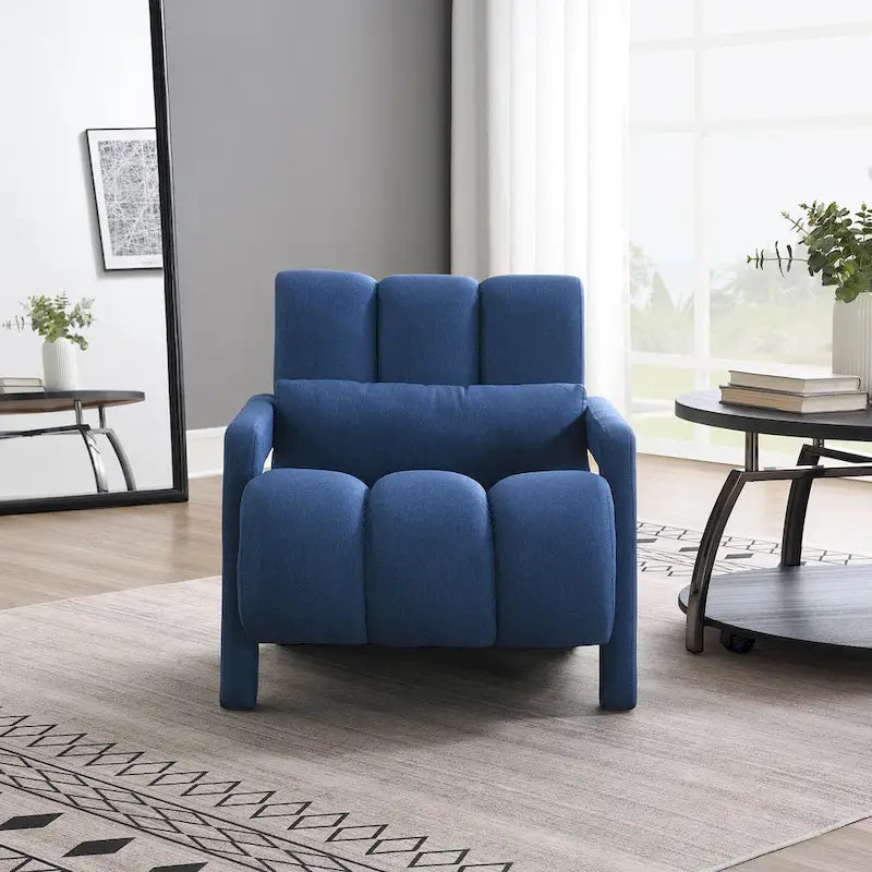 28  H Modern Upholstered Accent Chair with a Pillow
