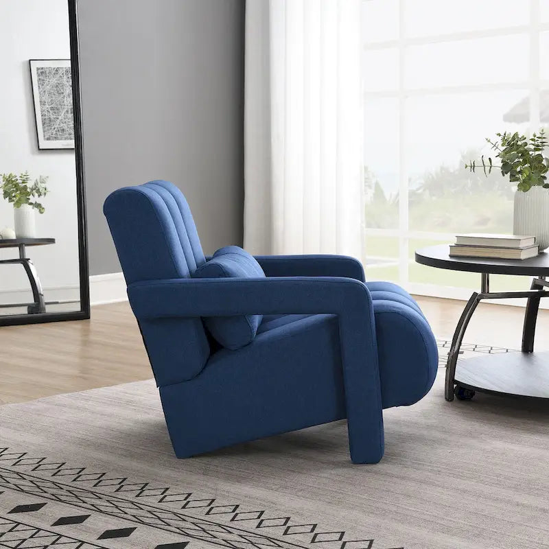 28  H Modern Upholstered Accent Chair with a Pillow