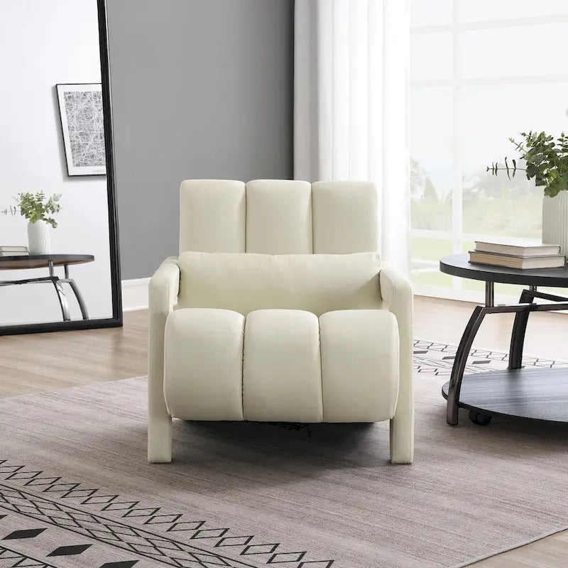 28  H Modern Upholstered Accent Chair with a Pillow