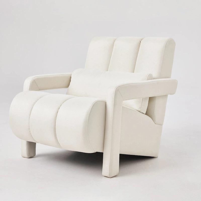 28  H Modern Upholstered Accent Chair with a Pillow