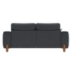 Modern Teddy Fabric Upholstered Sofa w/ Wood Legs and 2 Pillows