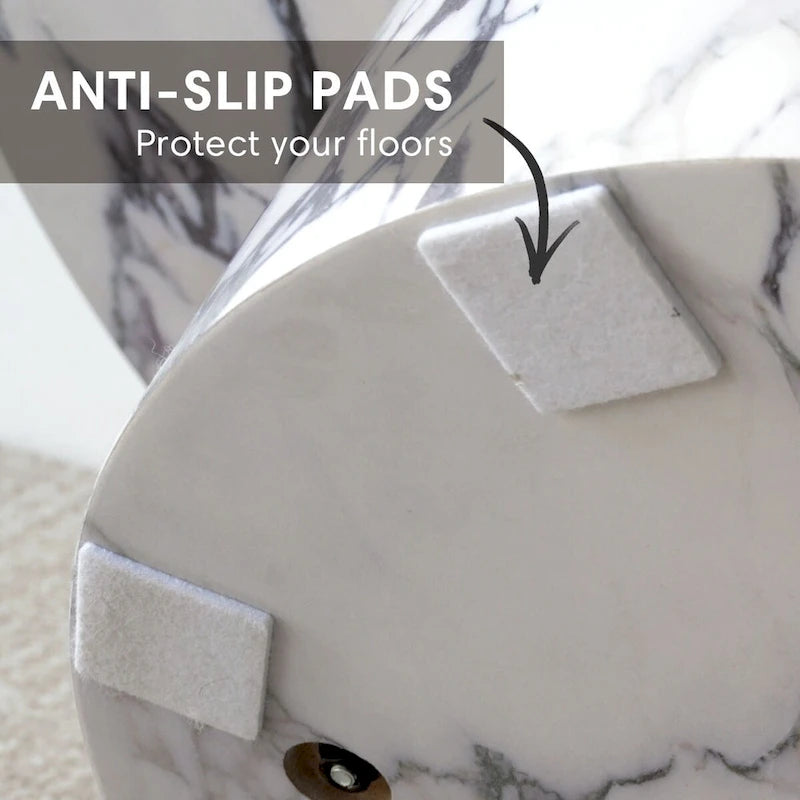 35   Faux Marble Small Round Pedestal Dining Table