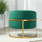 Modern Velvet Gold Accent Armchair