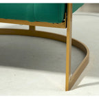 Modern Velvet Gold Accent Armchair