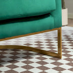 Modern Velvet Gold Accent Armchair