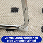 Dining Chairs,Velvet Rattan Side Accent Chairs with Chrome Legs,2 PCS